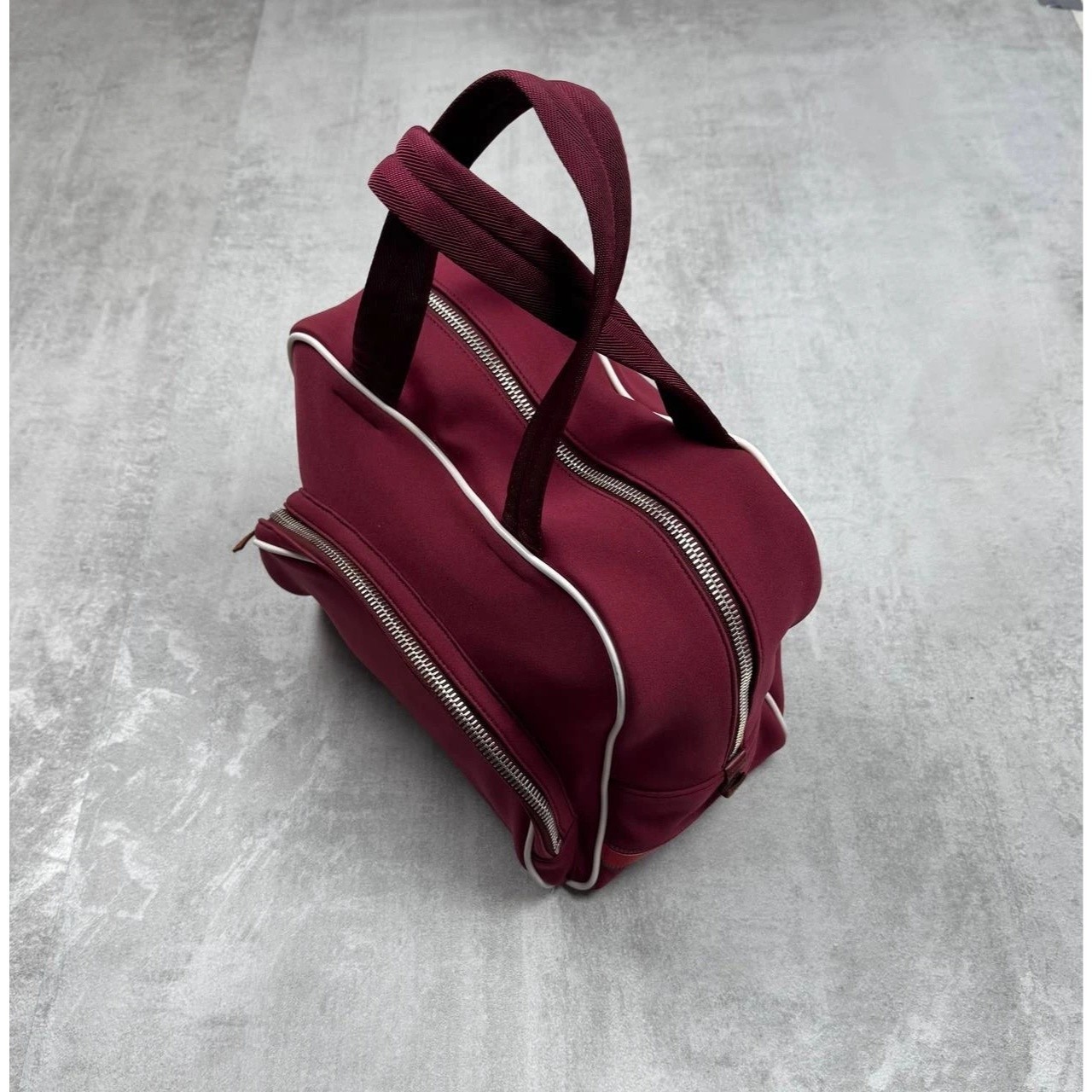 Prada 90s vintage nylon crossbody bag with red tab-image