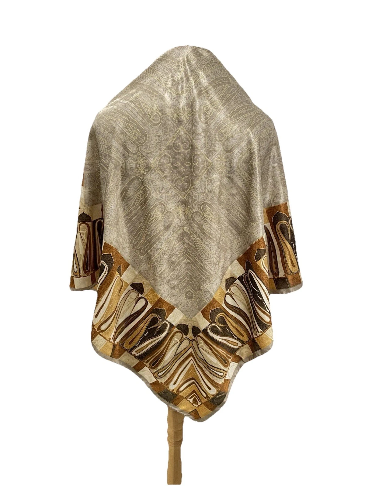 Natur Pur Vintage 100% Silk Scarf Earth Tones Paisley Geometric Square #A80
Opens in a new window or