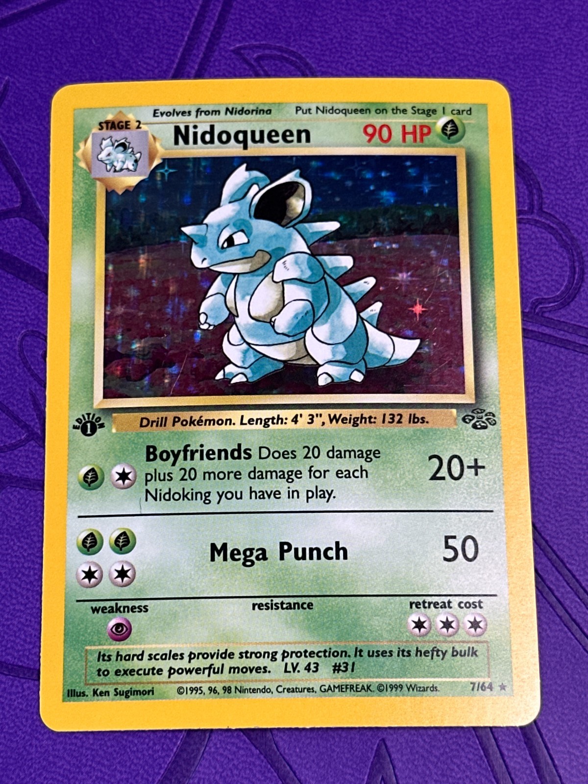 ポケモン - Nidoqueen ニドクイン 1ED 1st Edition 7/64 英語版 1999 1st Edition NIDOQUEEN 7/64 JUNGLE HOLO Pokemon Card | eBay