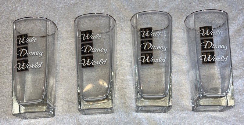 Lot Of 4 Walt Disney World Beverage Glasses