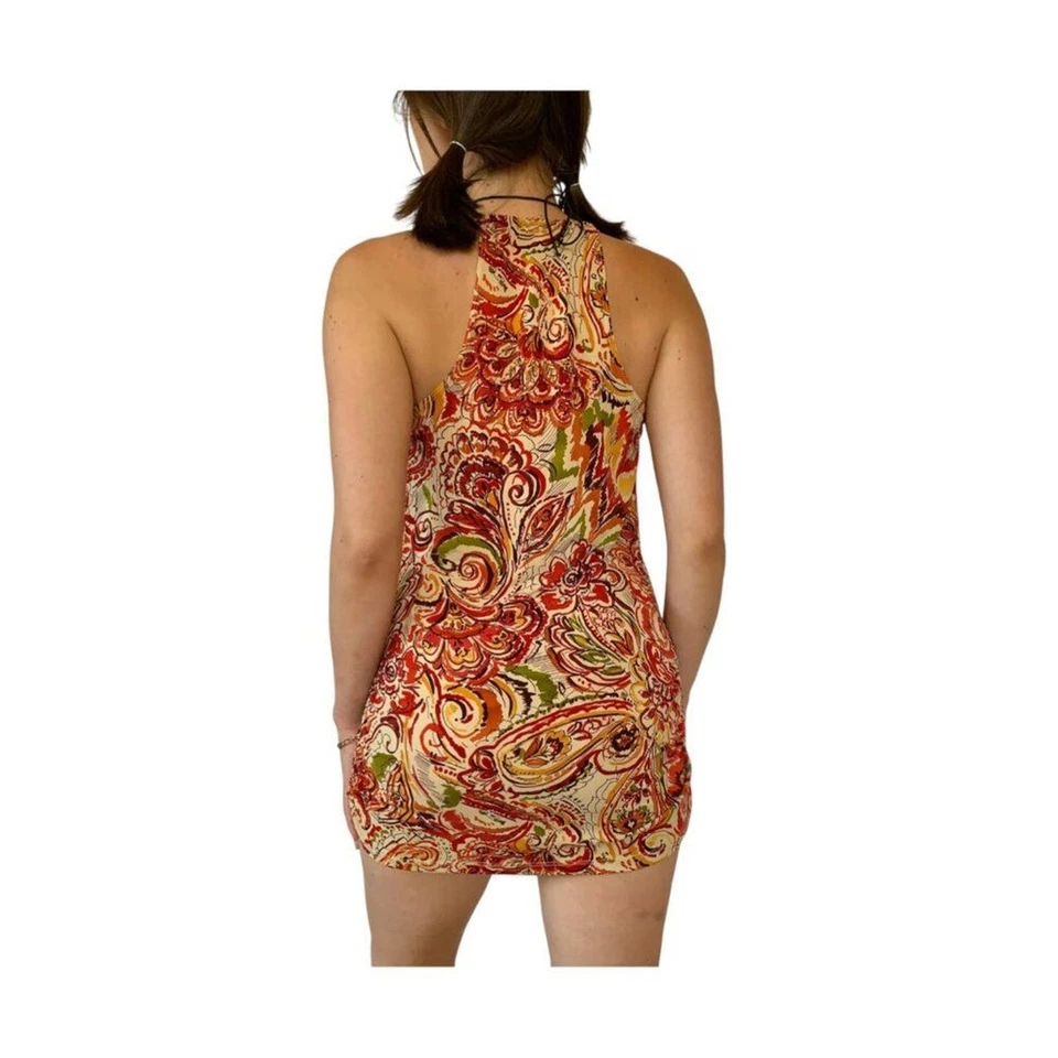 Camiseta sin mangas túnica Bisou Bisou XL vibrante cachemira o mini vestido capucha sin mangas Foto 4 de 4