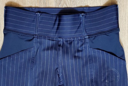 Equestriess Atelier Riding Pants M Navy Pinstripes Silicone Grip Full Seat Tight - Picture 5 of 9