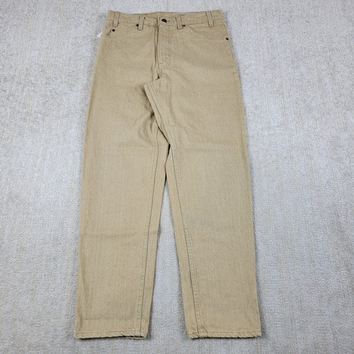 Vintage Levis 550 Jeans Men 33x30 Beige Baggy Relaxed Orange Tab Tapered 90s USA - Picture 2 of 15