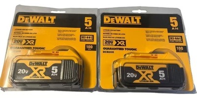 2 Packs New DEWALT DCB205 20V Max XR 5.0Ah Lithium-Ion Battery for Tools US