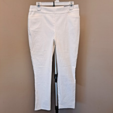 NWT CHICO'S Alabaster So Slimming 360 BRIGITTE Slim Leg Slit Pants Sz 1 US 8