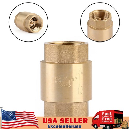 DN20 3/4" NPT In-Line Check Valve Brass Spring Loaded Inline 200PSI A7
