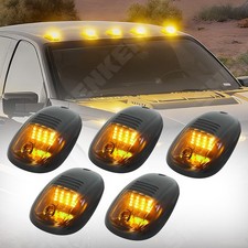 5 Pack Led Cab Roof Marker Running Lights Kit Amber Smoked For Trucks Suv Pickup