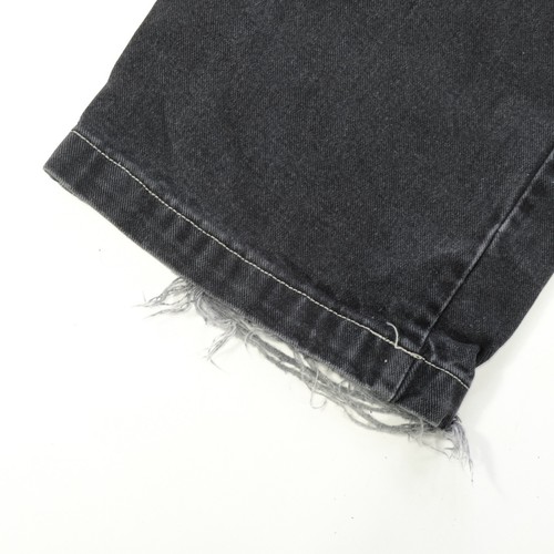 Rare Vintage JNCO Flamehead Baggy Denim Jeans 2000s Y2K Skater Black Youth SZ 12 - Picture 3 of 11
