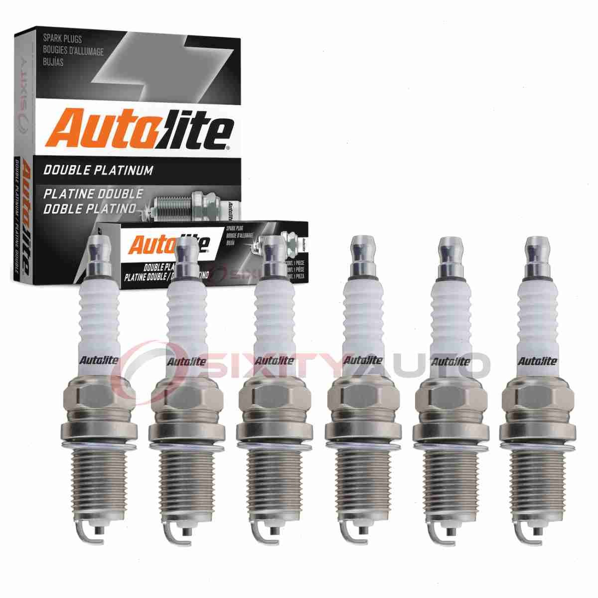 6 pc Autolite Double Platinum Spark Plugs for 2001-2005 BMW 330Ci Ignition eq