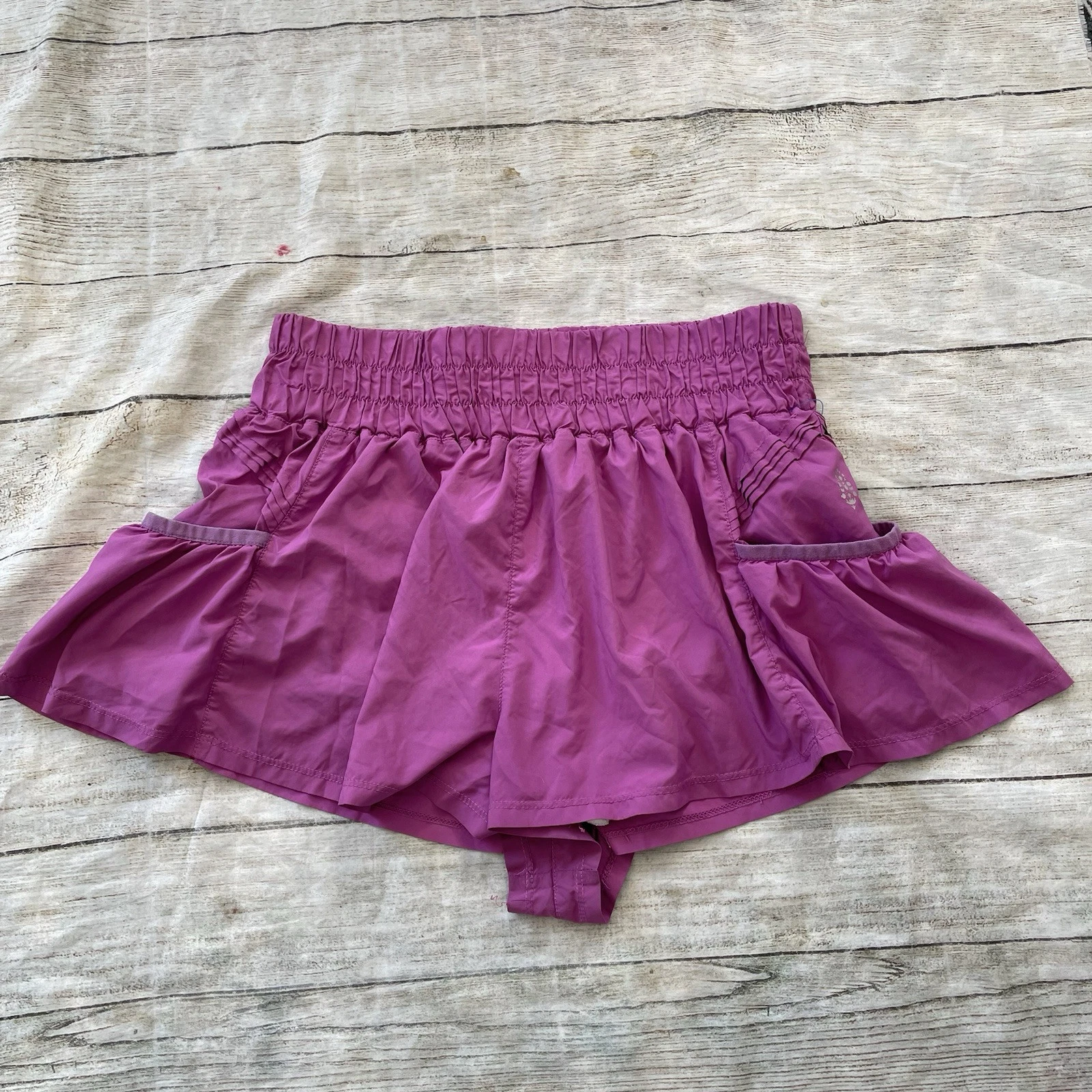 free-people-movement ruffle sides running shorts