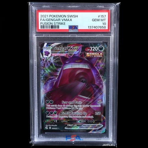 PSA 10 POKEMON 2021 SWSH FA GENGAR VMAX #157 FUSION STRIKE 157/264