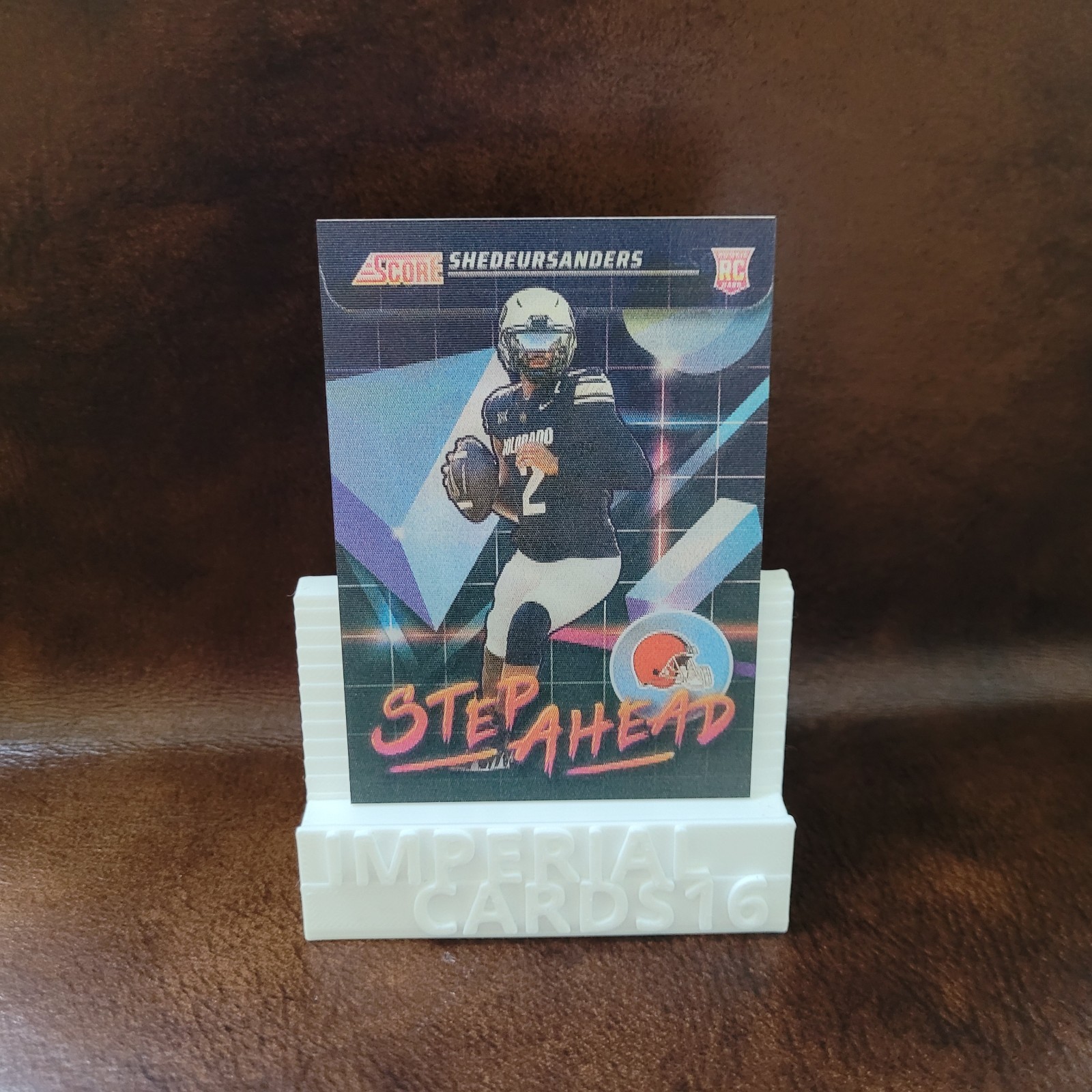 2025 Panini Score Shedeur Sanders Step Ahead Lenticular Rookie Card RC Browns