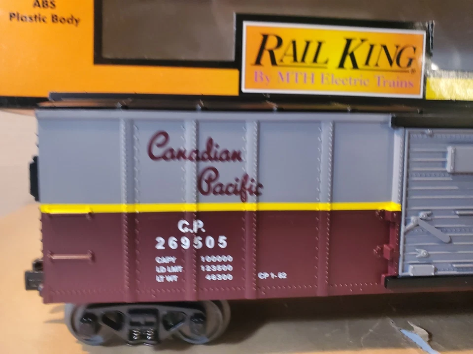 MTH 30-74211 O Scale Canadian Pacific Box Car 269505 Rail King Rolling Stock OB - Image 4 of 4