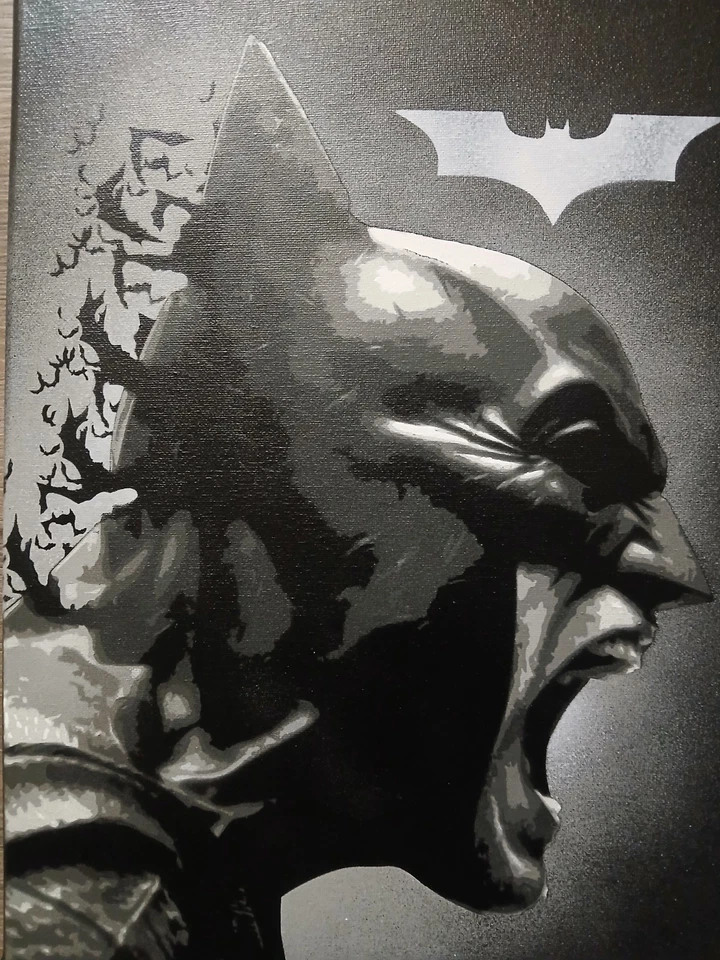 Pintura original sobre lienzo 12x16. Batman Foto 2 de 4