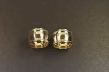 2 antike kleine Serviettenringe Silber 800 Perlrandverziert und Knickoptik
