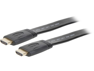 StarTech.com HDMIMM10FL 10 ft. Black Flat High Speed HDMI Cable with Ethernet