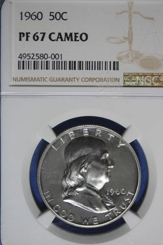 1960 NGC 50C PF67 FRANKLIN HALF DOLLAR #B51237