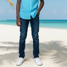 Polo Ralph Lauren Boys Jeans Dark Wash Straight Leg Size 14 Waist 28 Inseam