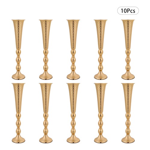 10* Countertop Flower Stand Gold Iron Wedding Flower Vases Table Decoration - Picture 15 of 17