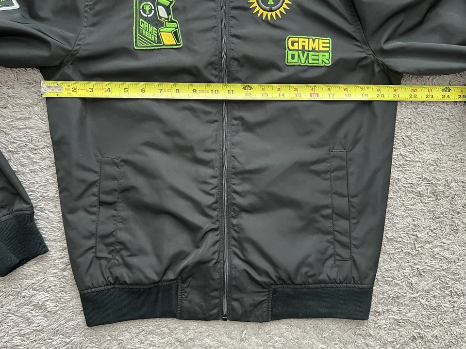 Chaqueta Game Theory Adulto Mediano Theory Wear Abrigo RARO Negro Foto 3 de 4