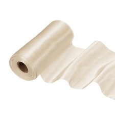 6 Inch Wide Satin Ribbon, 22 Yards Single Face Solid Ribbon, Beige
