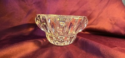 MIKASA Lead Crystal 6'' x 3.5'' Candy Mint Bowl IMPULSE Design ~ Made in Slovenia