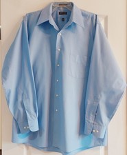 Blue Men's Button-up Dress Shirt by Arrow USA Sz 16 1/2 34/35