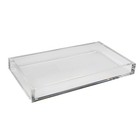 Design Elegant Lucite Tray, 12" x 8" Acrylic, Multiple Colors Available (Clear)