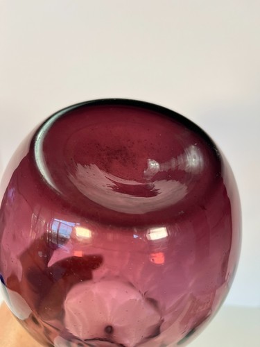 Amethyst-Purple vintage Empoli Genie Bottle Decanter/Italian glass/optic vase - Picture 15 of 22