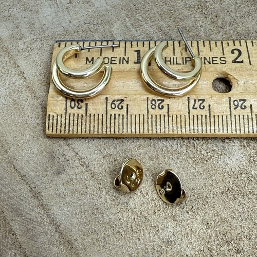 Ana Luisa Scarlett 14k Gold Dipped Double Creolen sanft gebraucht wunderschön - Bild 8 von 11
