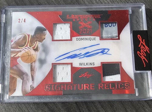 Dominique Wilkins /4 Patch Auto Atlanta Hawks Autograph