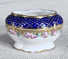 Antique Porcelain Royal Crown Derby Uncovered Ring or Pill Box