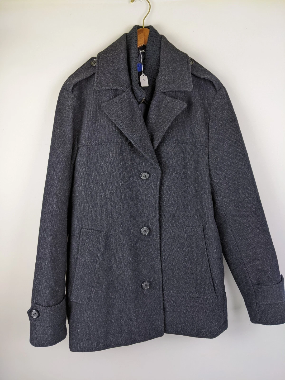 Egara Wool Blend Insulated Mens Overcoat Size XL Warm Winter Jacket Coat