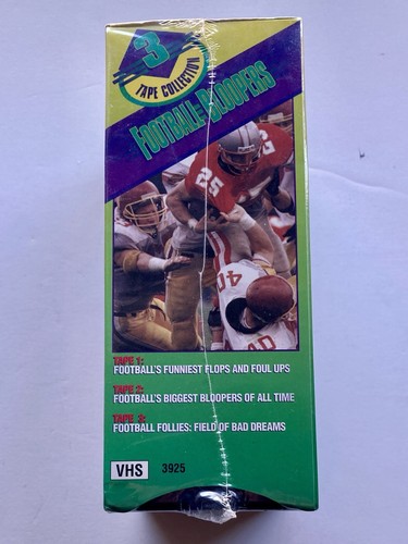 Football Bloopers (VHS, 1995) New Sealed 3-Tape Set of Classic NFL Follies - Picture 4 of 5