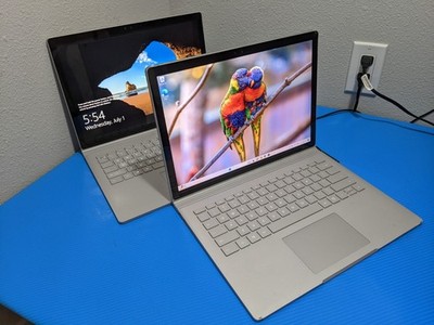 LOT of 2 MS Surface Book 2n1 13.5''3000x2000 TOUCH i5-6300U 2.4GHz 8GB 128GB W11P