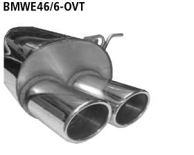 Bastuck Sportauspuff Adapter BMW 3er E46 330d (120135KW) 89x77 gerollt schräg
