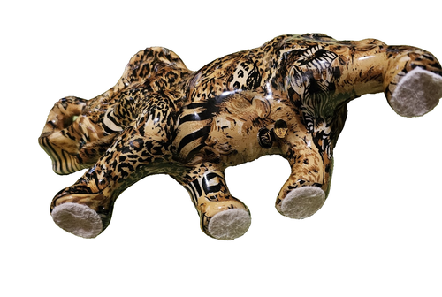 La Vie Vintage große Safari Elefant Patchwork Decoupage Hochglanz Figur 12 Zoll - Bild 3 von 3