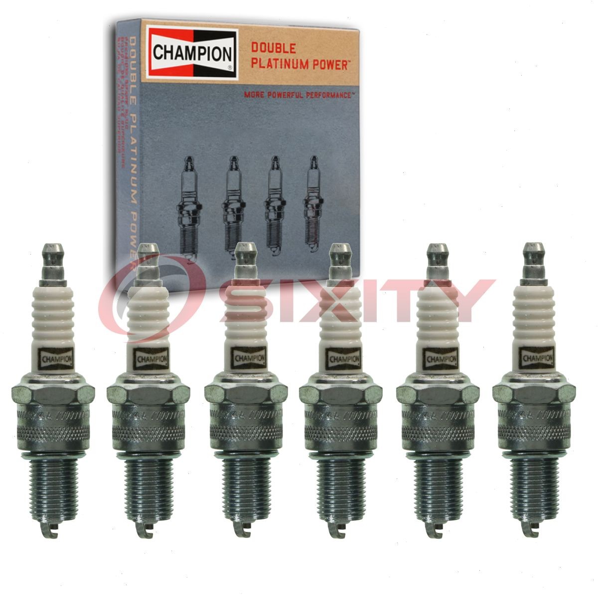 6 pc Champion Double Platinum Spark Plugs for 1968-1969 Oldsmobile Cutlass wd