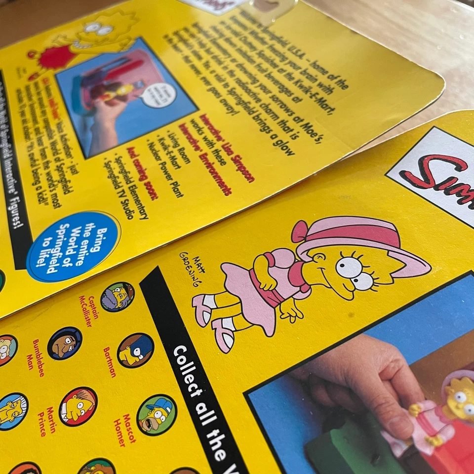 The Simpsons Playmates World of Springfield New NIB Sealed Figures Lot of 5 Lisa - Image 4 of 4