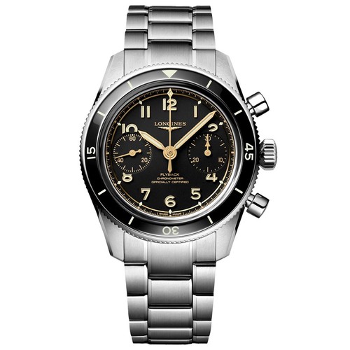 New Longines Spirit Pilot Flyback 39.5mm Black Dial Men's Watch L37214536