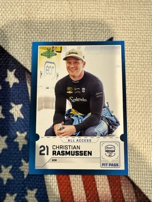 Parkside 2026 IndyCar Collection All Access Pass Christian Rasmussen #21 Insert