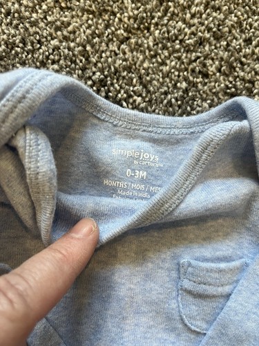 Simple Joys by Carter's Baby Cotton Sleeper Gown Set Of 3 Whales Sun 0-3 months - Picture 5 of 7