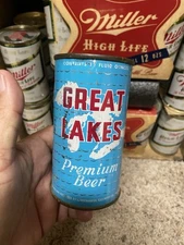 Great Lakes  Flat Top Beer Can Schoenhofen Edelweiss Brewing Co Chicago IL Old