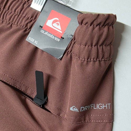 Quiksilver Hybrid Shorts Reißverschlusstaschen Kordelzug warm braun XL