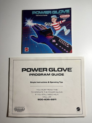 Power Glove (Nintendo NES, 1989) Handbuch Anleitung Booklet und Programmhandbuch