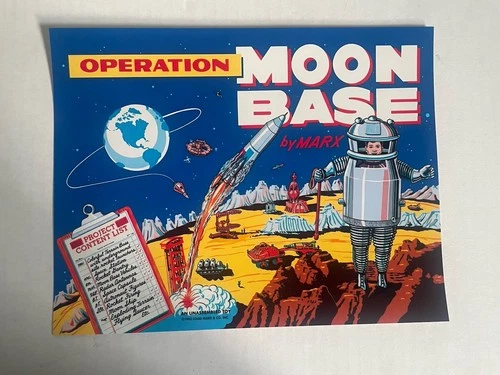 Marx Operation Moon Base PRINT Paper Poster Ad Promo 8.5”x11” 1960s Toy Retro