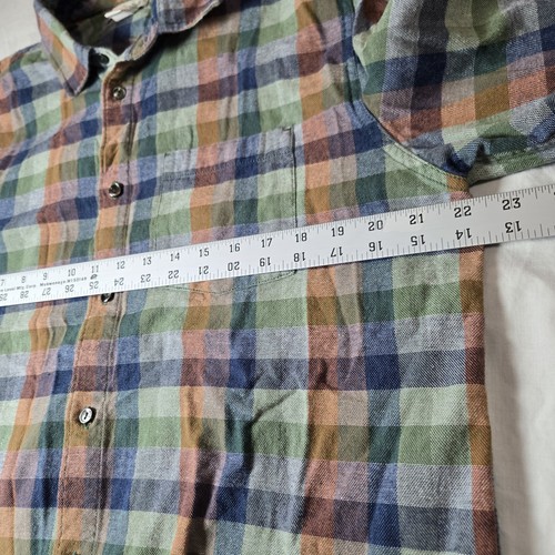 Camisa Carbono 2 Cobalto Manga Larga Camisa Abotonada Talla Mediana Franela Cuadros Informal - Imagen 5 de 8