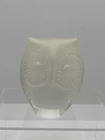 Fenton Art Glass Clear Frosted Owl Figurine Paperweight 3.5"