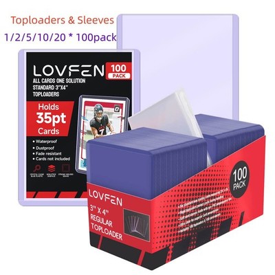 100/200/500/1000/2000ct 3x4 TopLoader & Sleeves For 35pt Pokémon Trading Cards