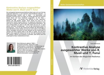 Kontrastive Analyse ausgewählter Werke von R. Musil und Y. Furui Pavla Ra¿nerová